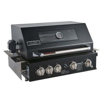 Smart 4 Burner Built-In Gas BBQ With Rotisserie & Rear Infrared Burner In Black (401WB-BLK) - Factory Second