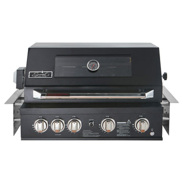 Smart 4 Burner Built-In Gas BBQ With Rotisserie & Rear Infrared Burner In Black <br>(401WB-BLK)