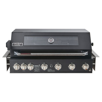 Smart 6 Burner Built-In Gas BBQ With Rotisserie & Rear Infrared Burner In Black (601WB-BLK) - Factory Second