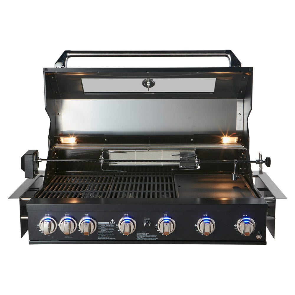 Smart 6 Burner Built In Gas BBQ With Rotisserie Rear Infrared Burner