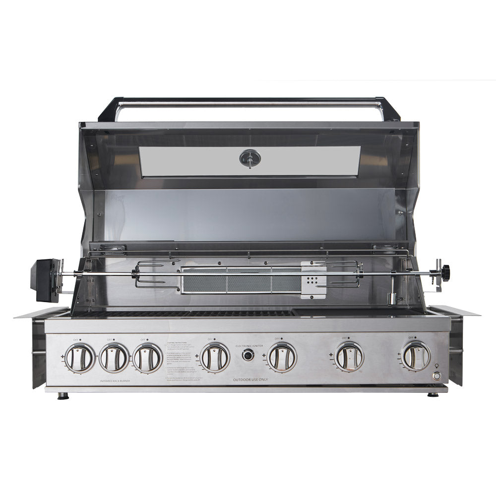 6 burner gas bbq with rotisserie best sale