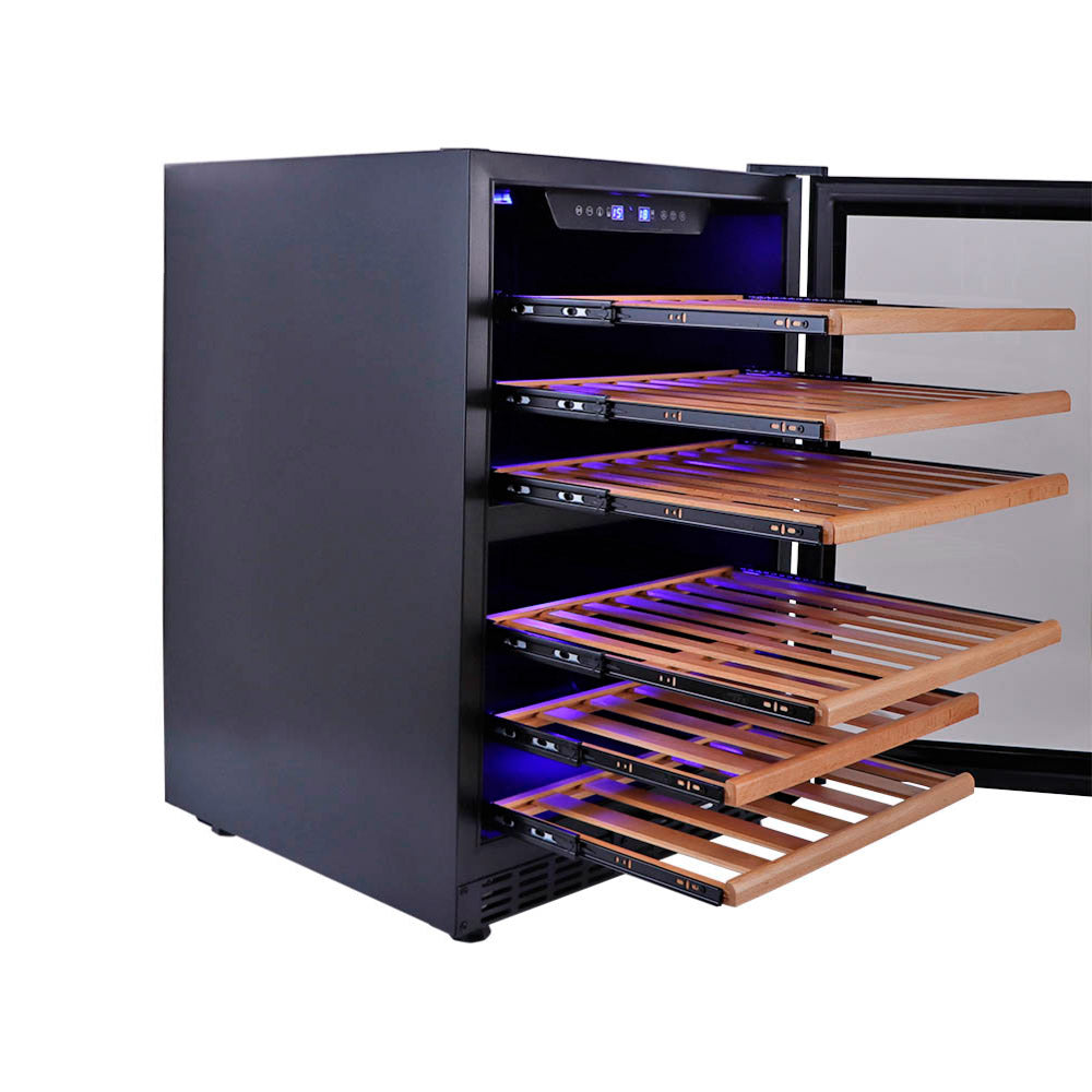 Smart 154L Dual Zone Under Counter Wine Fridge in Black (SMAWC54DN)